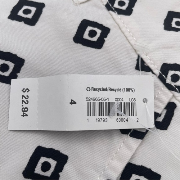 Black and White Shorts Old Navy Size 4 NWT Diamond Pattern - Picture 9 of 9